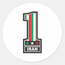 Number One In Iran Round Stickers
