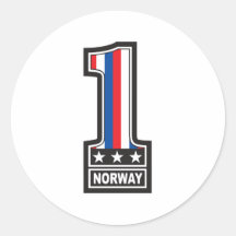 Number One Norway Stickers