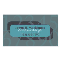 Number Themed Business Card