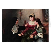 Nun giving comfort card