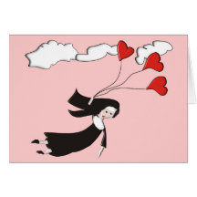 Nun Notecards Blank Inside Soaring Nun