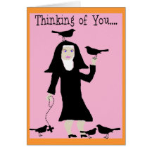 Nun "Thinking of You"  Catholic Greeting Card