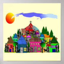 "Nuns of the Village"  Catholic Nun Art Gifts Posters