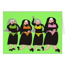 Nuns Wearing Bikinis Greeting Card