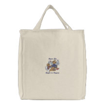 Nurse Angel Embroidered Tote Bags