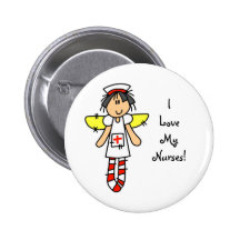 Nurse Angel Pinback Buttons