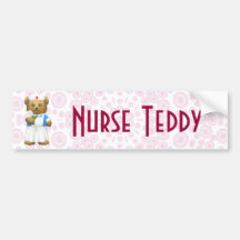 Nurse Bear - Teddy Bear Bumper Sticker