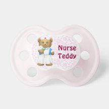 Nurse Bear - Teddy Bear dummy Pacifiers