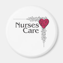 nurse care heart fridge magnets