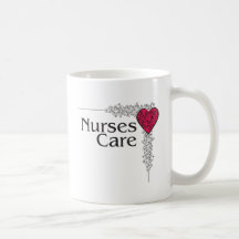 nurse care heart mugs
