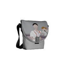Nurse Doctors Mini Bag with CPR Instructions Messenger Bag