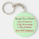 Nurse Gifts "Recipe For a Nurse" Key Chains