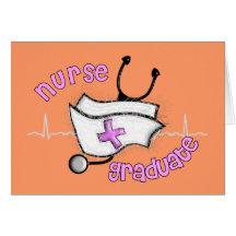 Nurse Graduate Gifts (Cap and Stethoscope Design) Card