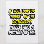 Nurse In Dictionary...My Picture Personalized Flyer