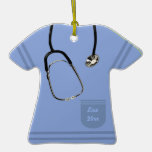 Nurse Light Blue Scrub Ornament