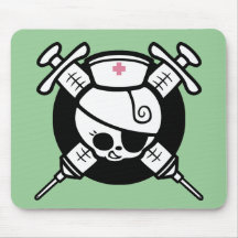 Nurse Pirate and Cross Hypos Mousepads