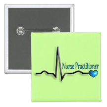 Nurse Practitioner Gifts QRS Design Button