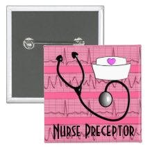 Nurse Preceptor Buttons Cardiac Rhythm Design