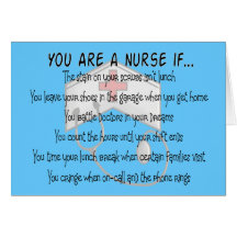 Nurse Sayings "You Are a Nurse IF" Cards