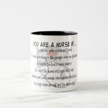 Nurse Sayings "You Are a Nurse IF" Coffee Mugs