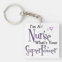 Nurse Superpower Acrylic Keychain