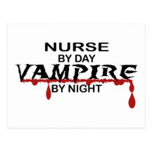 Nurse Vampire by Night Postcards