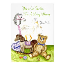 Nursery Themed Toys Baby Showe Invite