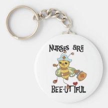 Nurses Are Bee-utiful T-shirts and Gifts Keychains