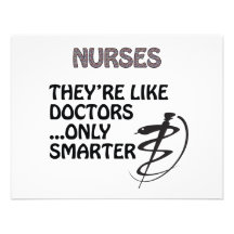 NURSES  ARE SMARTER THAN DOCTORS PERSONALIZED ANNOUNCEMENT