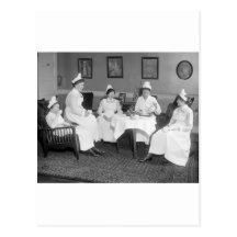 Nurses at Tea, early 1900s Post Cards