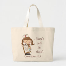 Nurse's Call the Shots Personalised Tote Bags