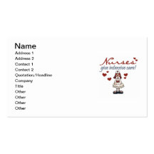 Nurses Give Intensive Care t-shirts and Gifts Business Card
