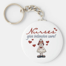 Nurses Give Intensive Care t-shirts and Gifts Keychain
