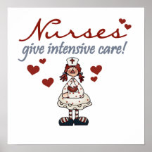 Nurses Give Intensive Care t-shirts and Gifts Print