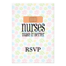Nurses Make it Better, Bandage Personalized Invite