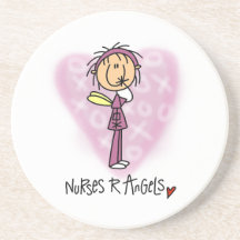 Nurses R Angels T-shirts and Gifts Drink Coaster