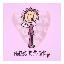 Nurses R Angels T-shirts and Gifts Personalized Invitations