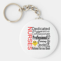Nurses Recognition Collage:  National Nurses Week Keychain