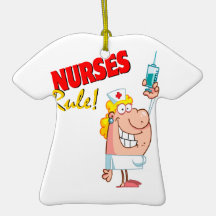 nurses rule cute cartoon nurse ornaments