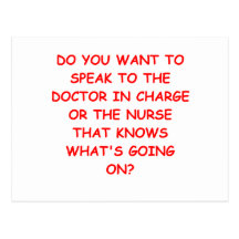 nursing joke postcard
