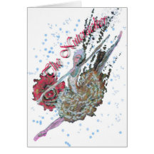 Nutcracker Ballerina in Grand Jete-322 Card