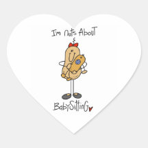 Nuts About  Babysitting T-shirts and Gifts Stickers