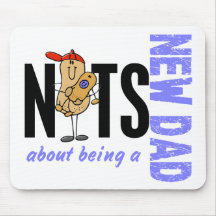 Nuts About Being A New Dad 1 (Blue) Mousemats
