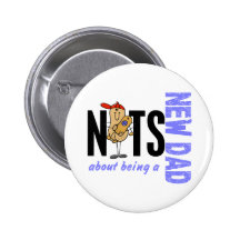 Nuts About Being A New Dad 1 (Blue) Pin