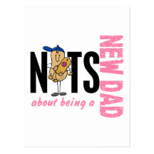Nuts About Being A New Dad 1 (Pink) Post Cards