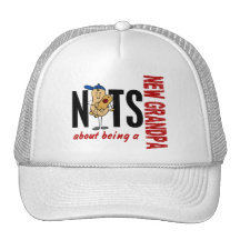 Nuts About Being A New Grandpa 1 Red Trucker Hats