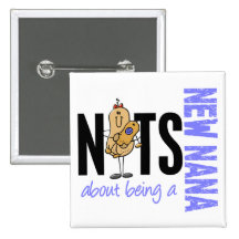 Nuts About Being A New Nana 1 Blue Button