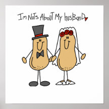 Nuts About My Husband T-shirts and Gifts Poster