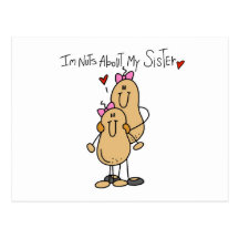 Nuts About My Sister T-shirts and Gifts Post Cards