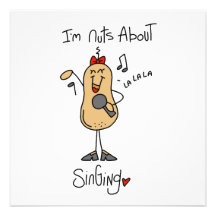 Nuts About Singing T-shirts and Gifts Invites